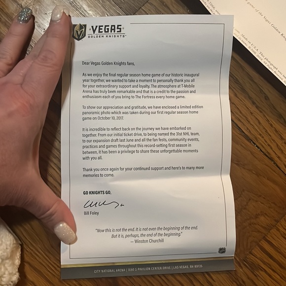 New 2023 Stanley Cup Champions SGA USA - Vegas Golden Knights Panoramic Picture - Picture 11 of 13